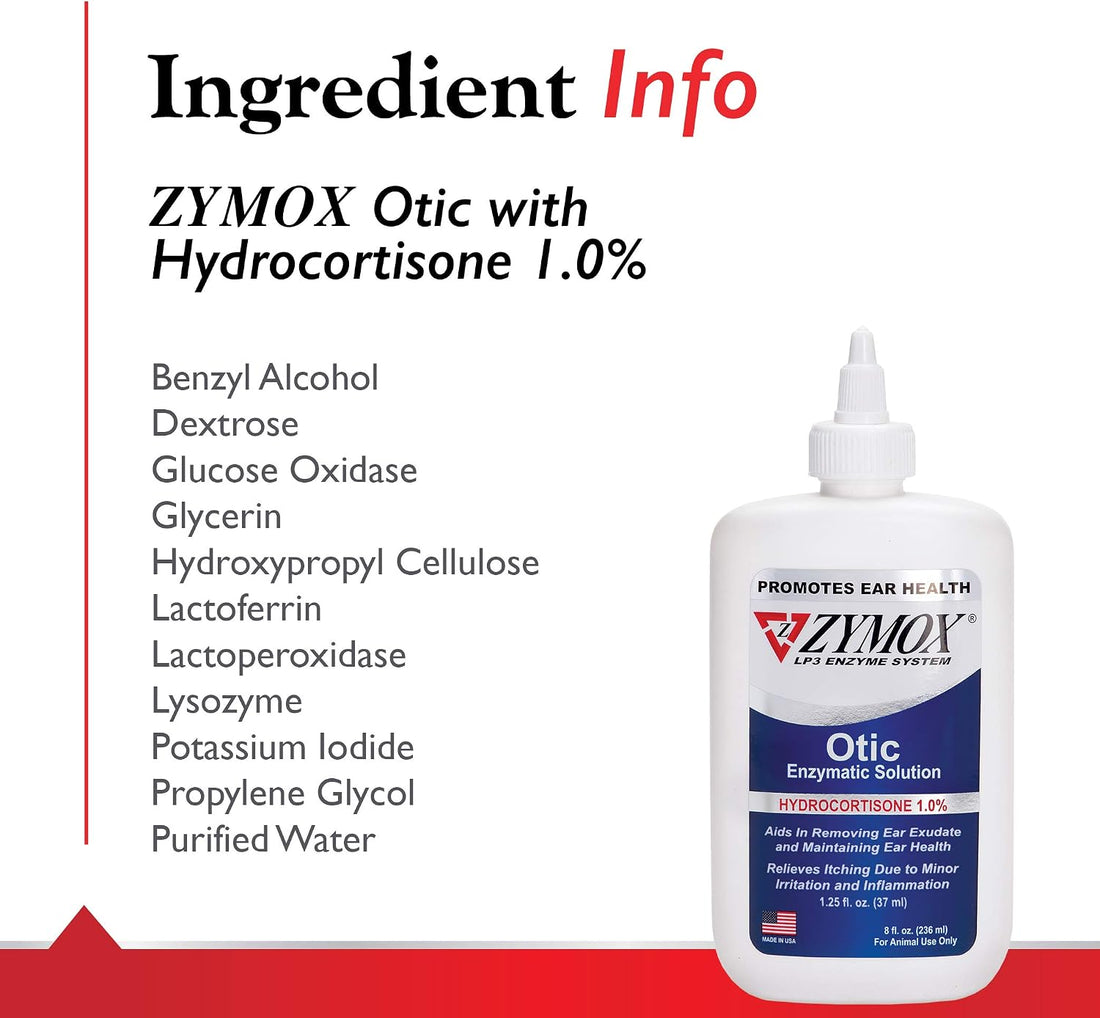 Zymox Otic Enzymatic Solution for Dogs and Cats to Soothe Ear