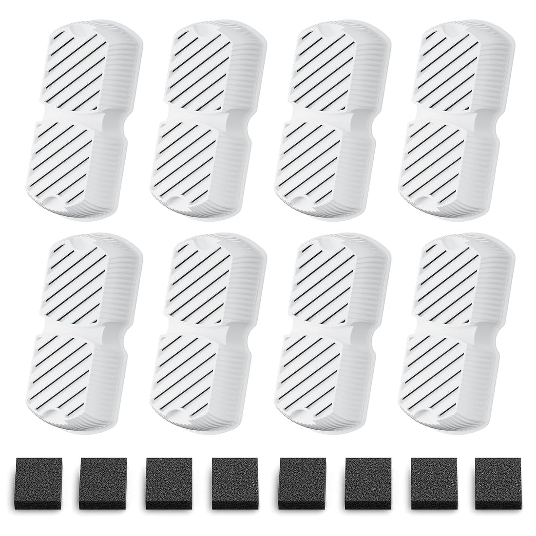 GROOKPET Dog Water Fountain Filters: 16 Dog Fountain Filters - Pet Water Fountain Filters Replacement - Including 8 Filters + 8 Sponges - Suitable for GROOKPET Dog Water Fountain for Large Dogs