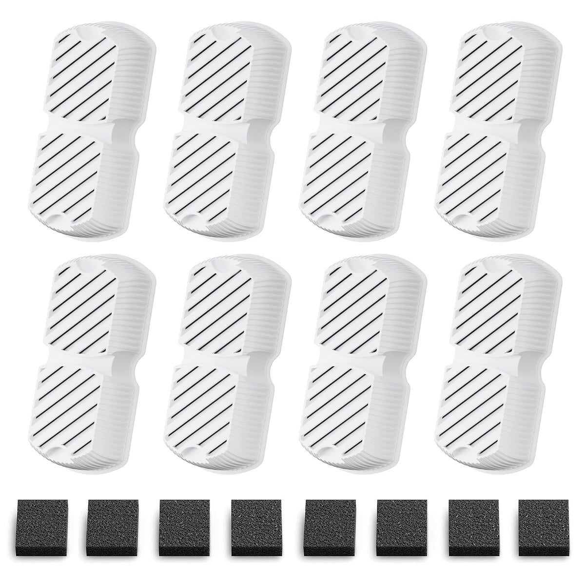 GROOKPET Dog Water Fountain Filters: 16 Dog Fountain Filters - Pet Water Fountain Filters Replacement - Including 8 Filters + 8 Sponges - Suitable for GROOKPET Dog Water Fountain for Large Dogs