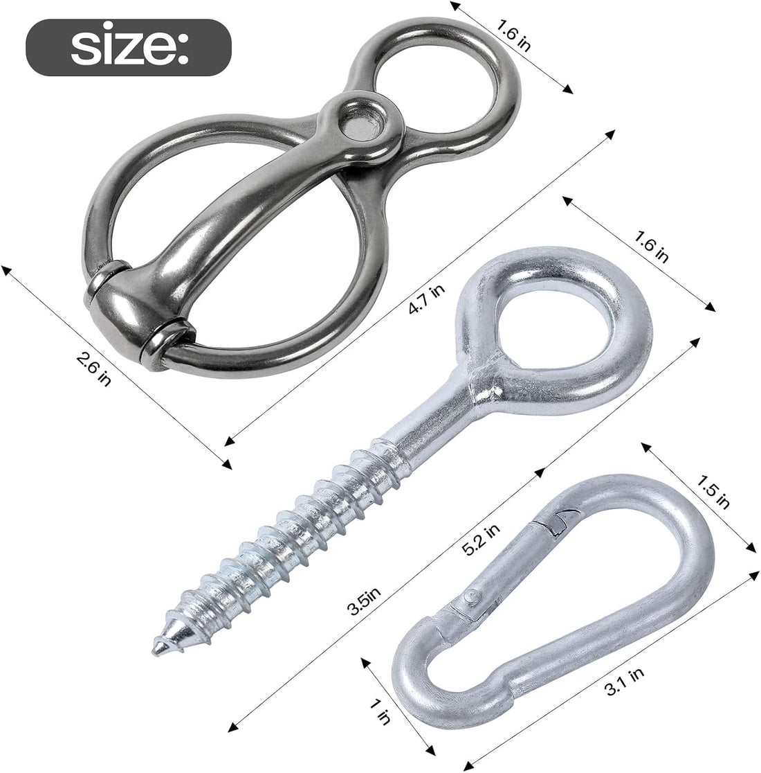 Martx Blocker Tie Ring for Horses, Stainless Steel Tack Accessories