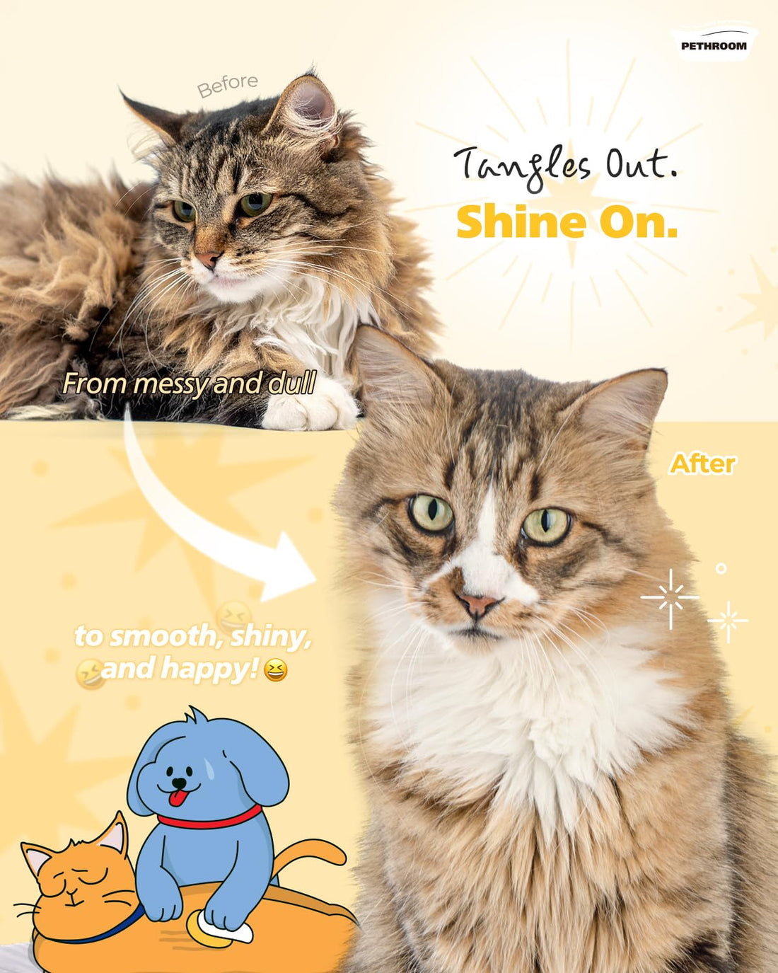 PETHROOM Silicone Cat Brush for Shedding