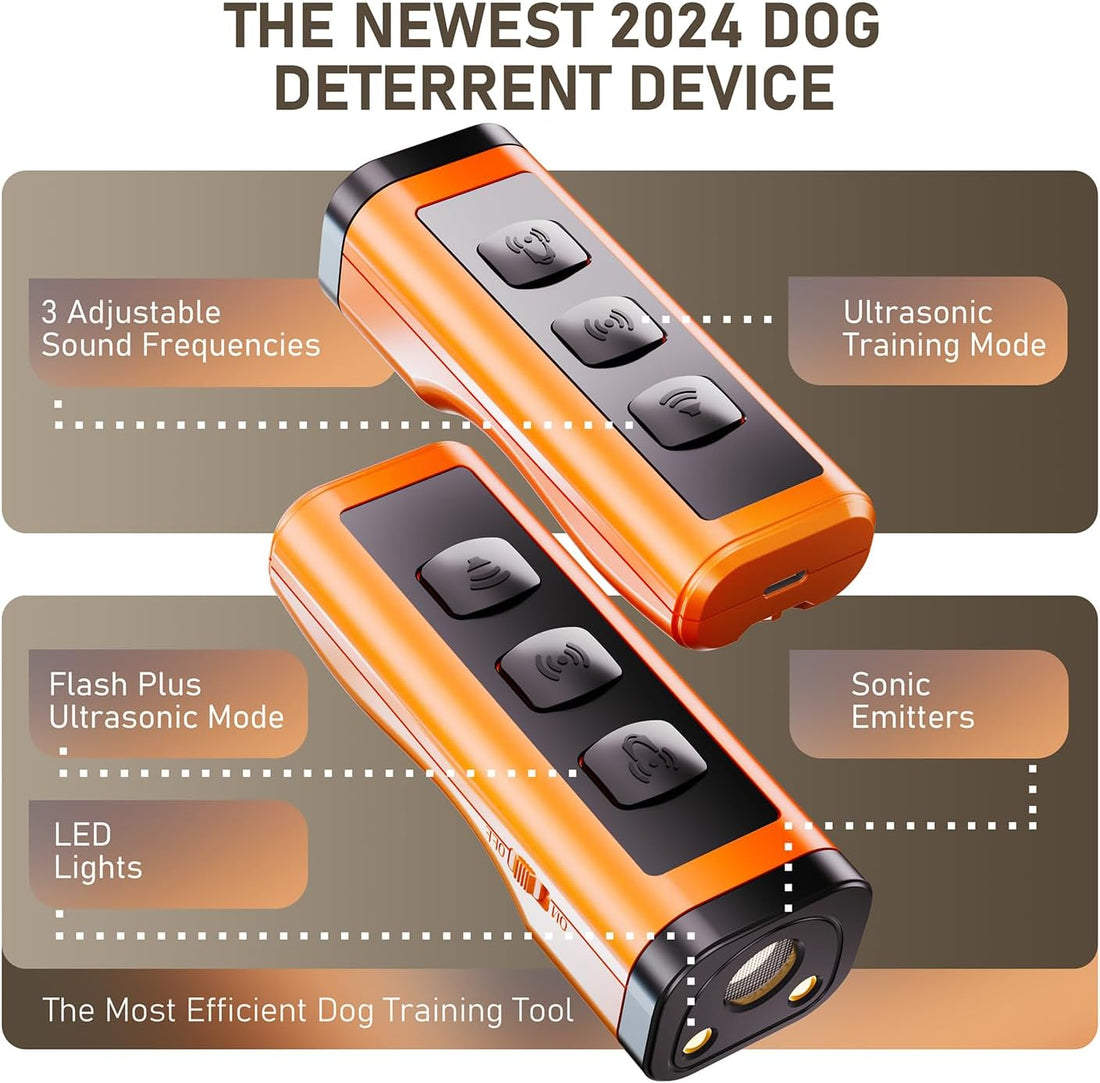 Dog Bark Deterrent Devices Rechargeable Anti-Barking Device for Dogs
