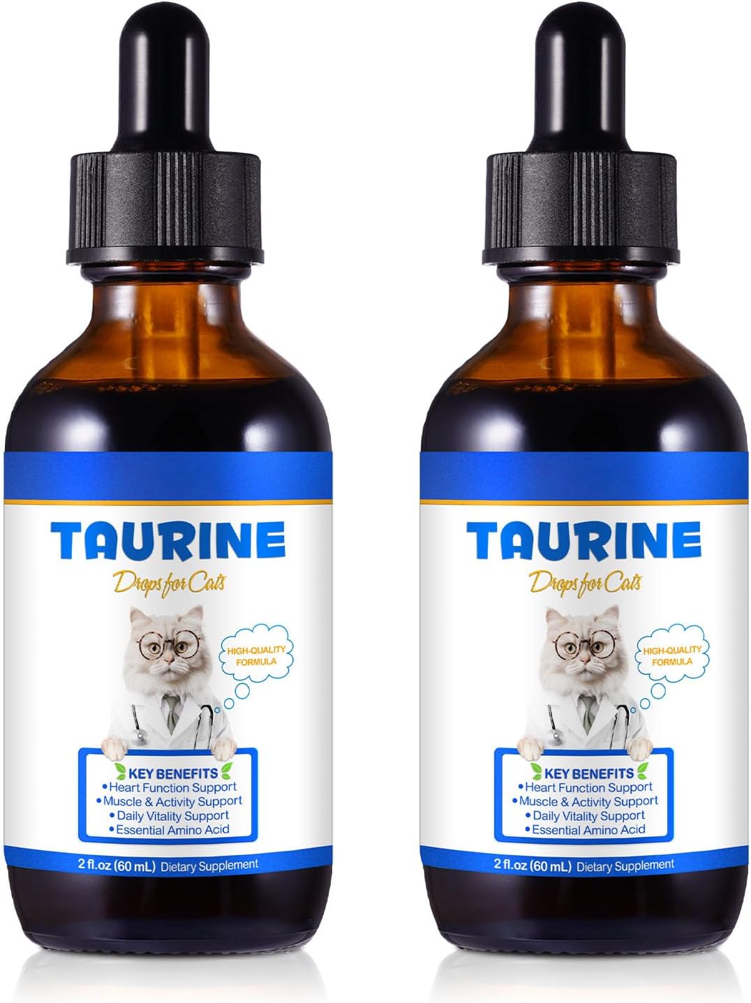 2 Pack Taurine Drops for Cats - Eyesight, Heart