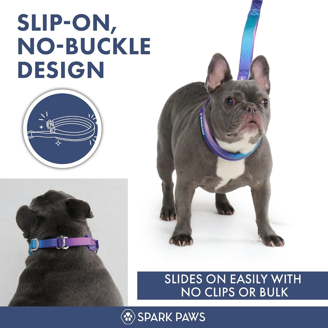 Spark Paws Martingale Dog Collar – Cushioned Slip-On Training Collar
