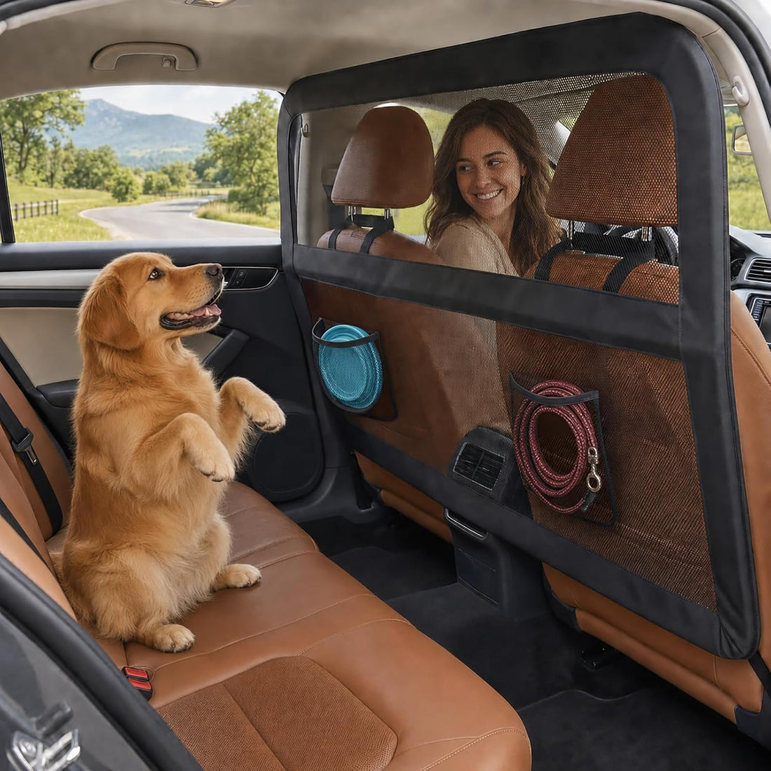 Dog Car Divider for Back Seat & Cargo Area