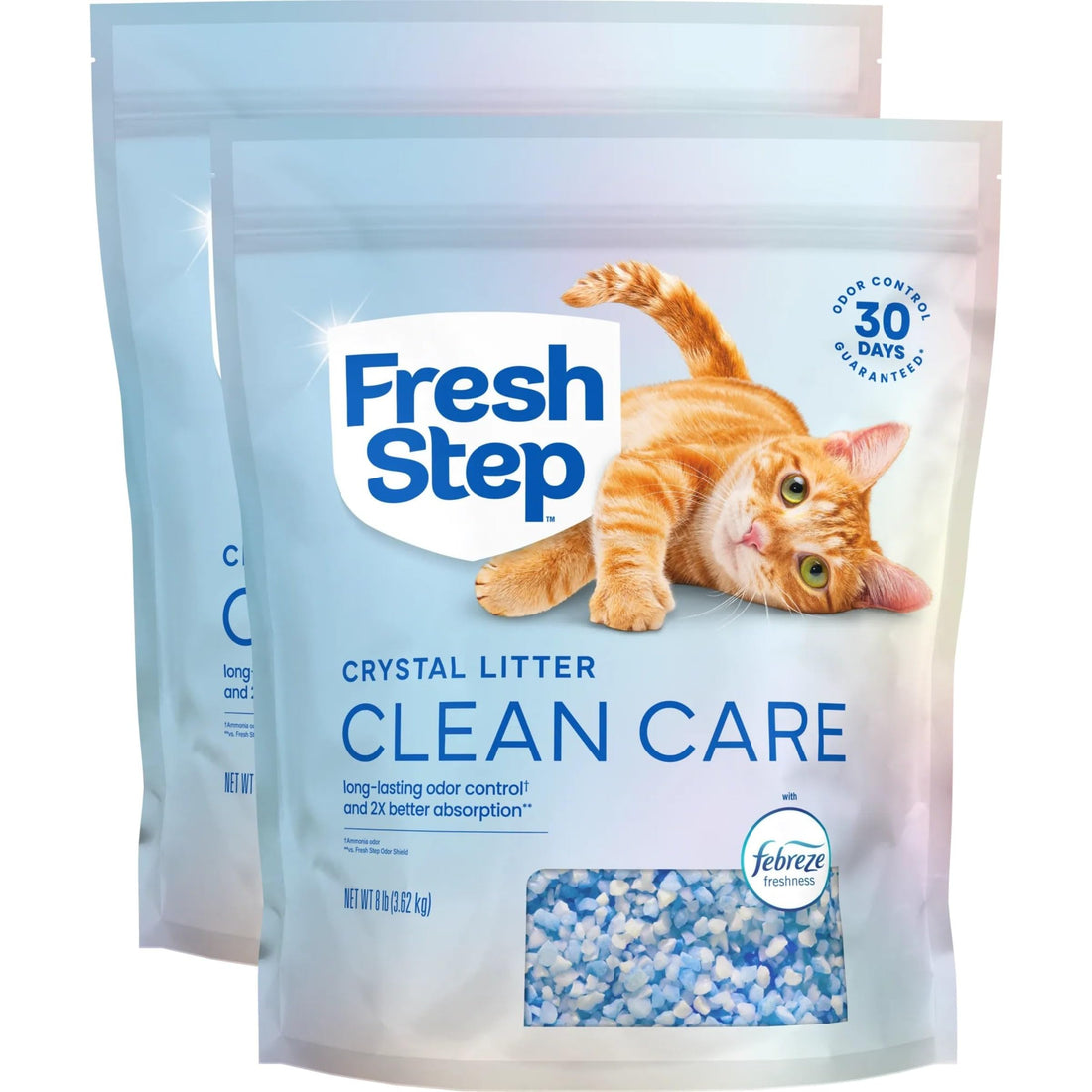 Fresh Step Clean Care Crystal Cat Litter, 8 lb., 2 Pk