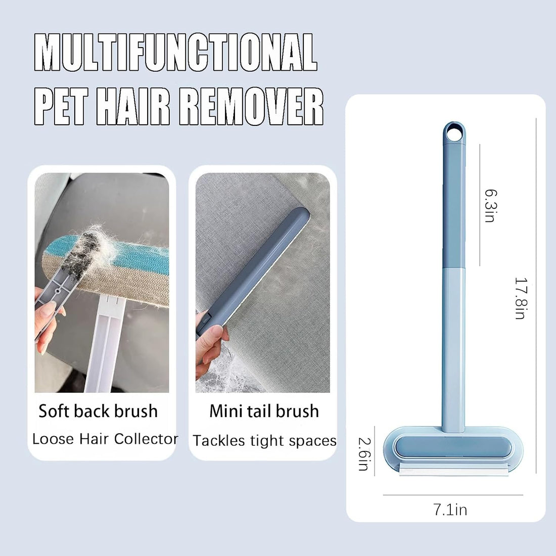 Cat Hair Remover 4-in-1 Multi-Functional Pet Hair Remover