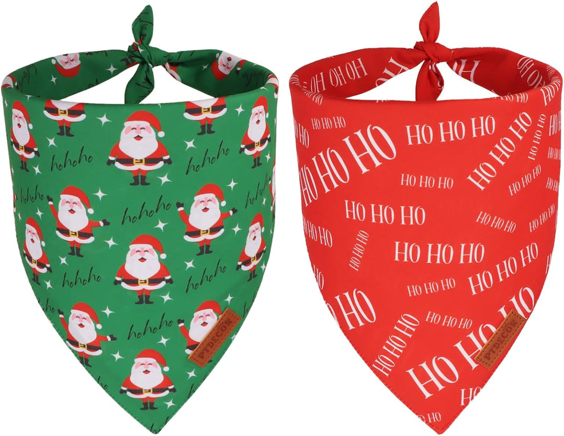 PTDECOR Halloween Dog Bandanas, Classic Skeleton Ghost Pet Scarf