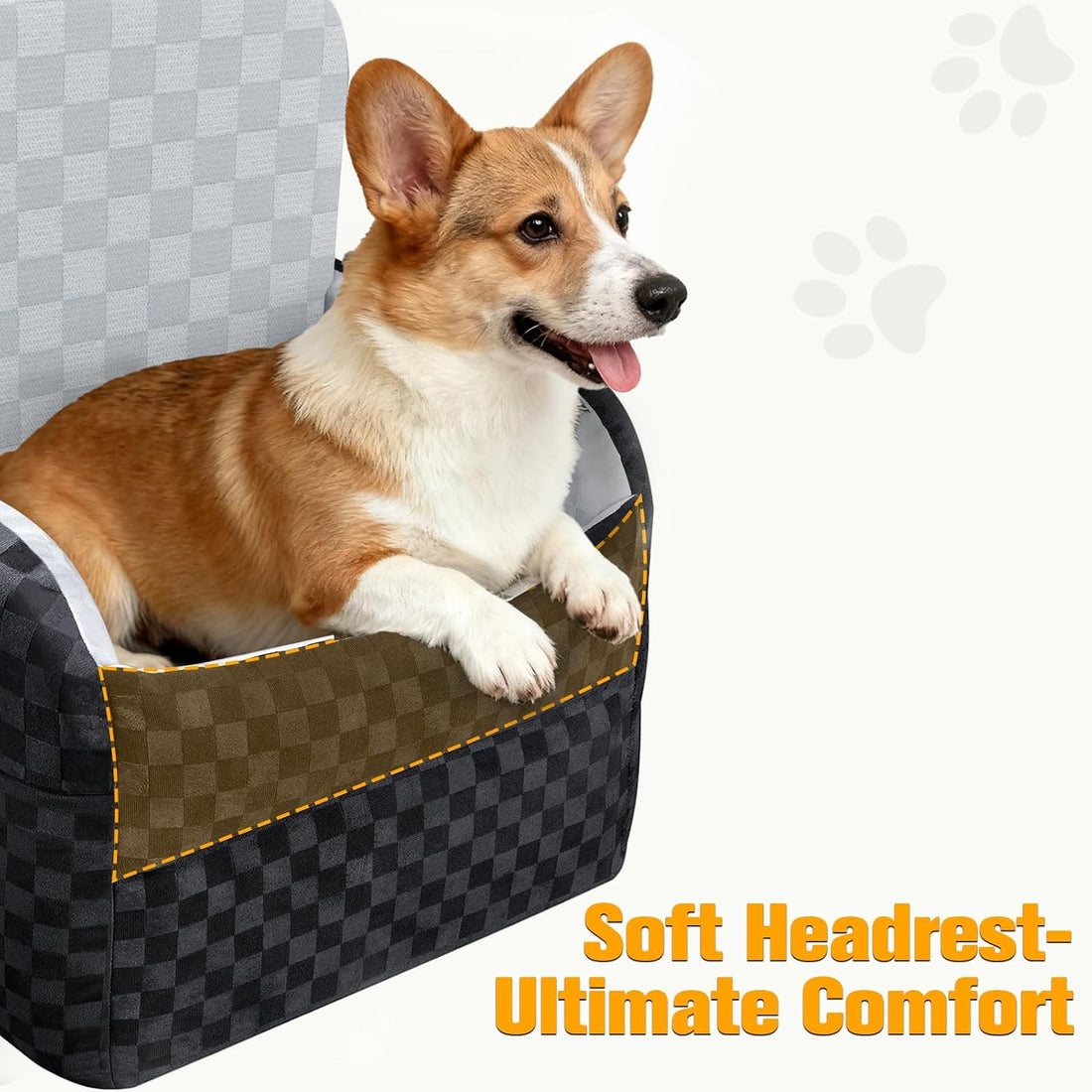 PETICON Waterproof Dog Car Seat for Small Medium Dogs