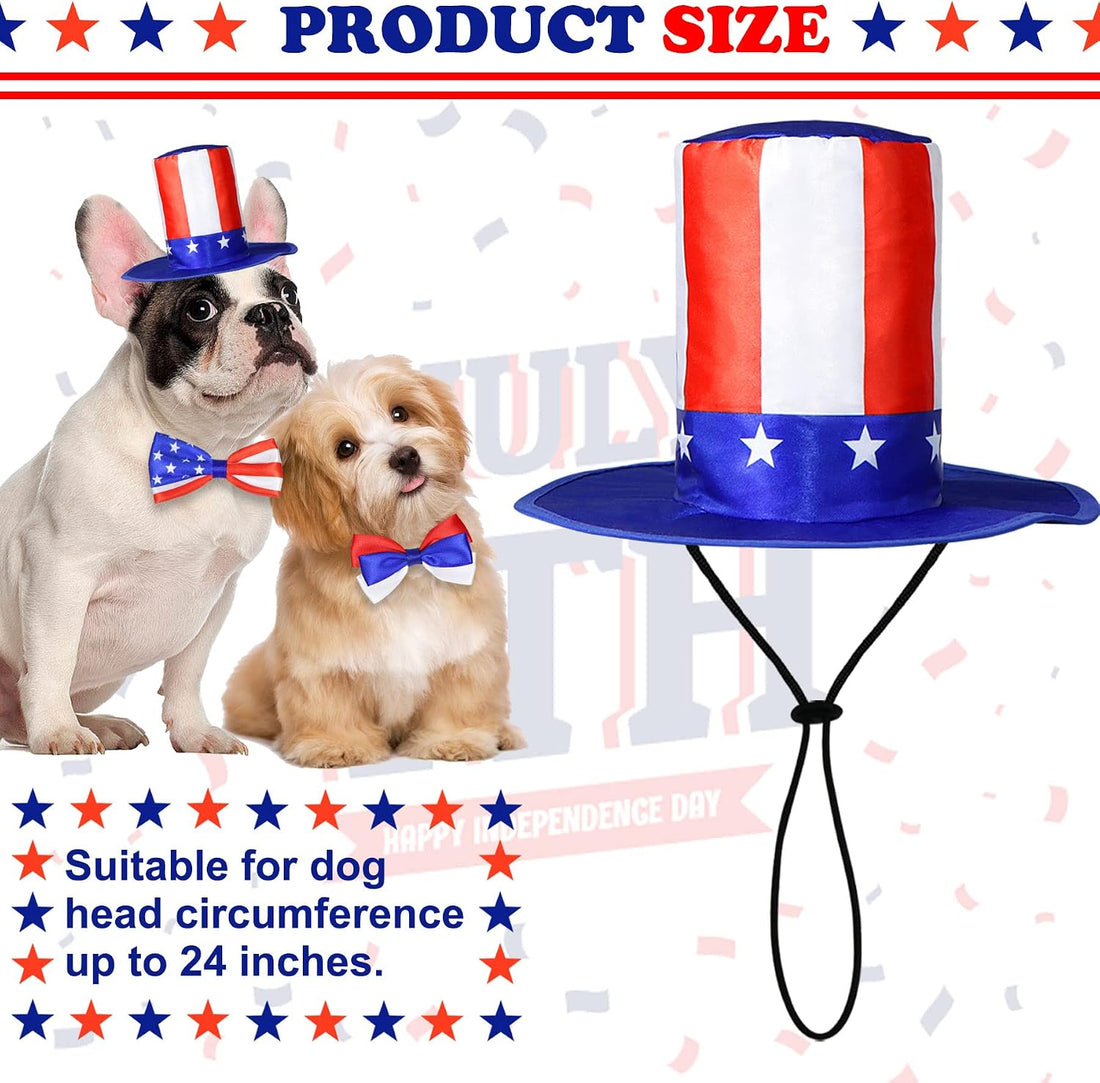 GOYOSWA 3 PCS Dog 4th of July Outfit