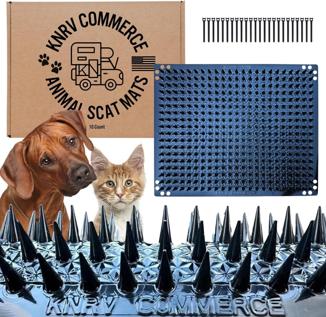 KNRV Commerce Scat Mats for Dogs & Cats - 10 Pack | Pet Repellent Mats