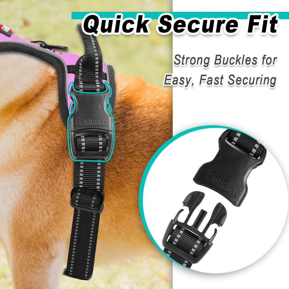BARKBAY No Pull Pet Harness Dog Harness Adjustable Outdoor Pet Vest