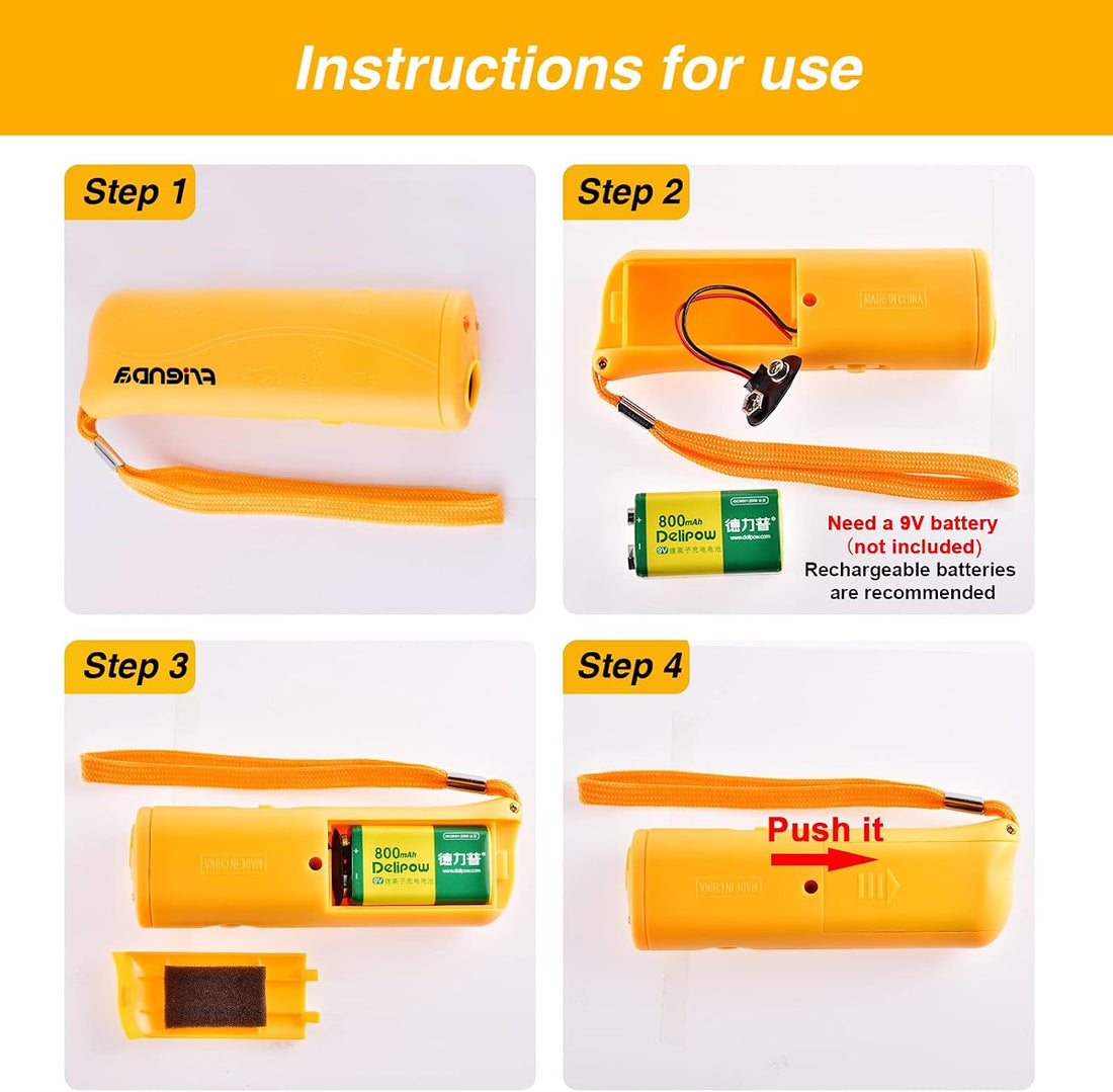 Frienda 3 in 1 LED Ultrasonic Dog Barking Device Stop Bark Trainer