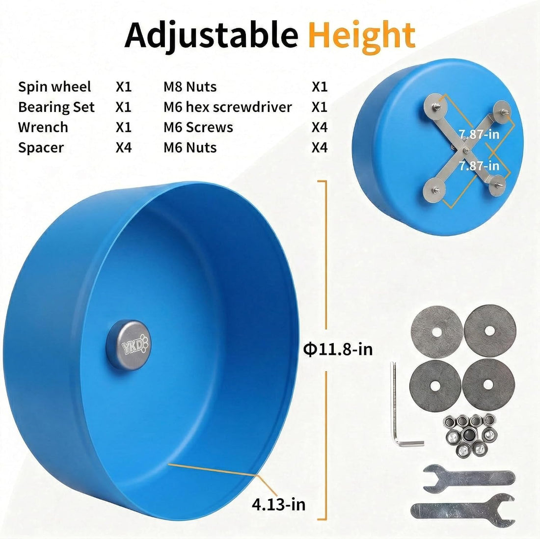 11.8" Aluminum Alloy Silent Rat Exercise Wheel