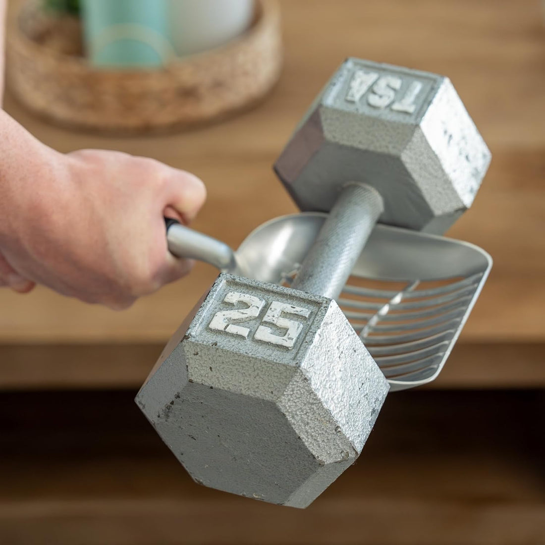 Heavy Duty Full Metal Cat Litter Scoop with Holder