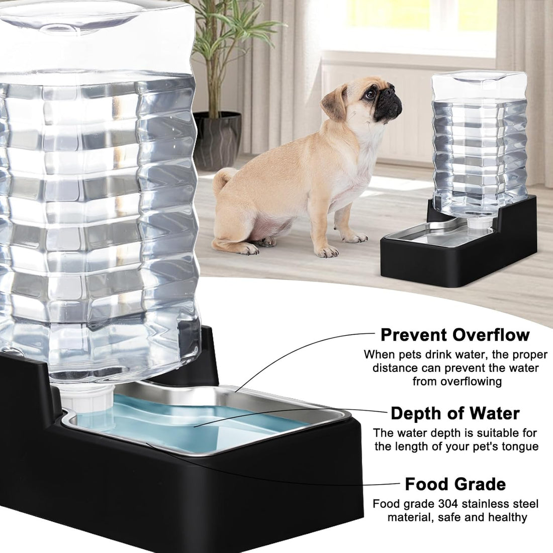 RIZZARI Automatic Dog Water Dispenser