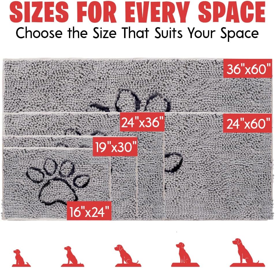 MUDGUARD MAT® Dog Door Mat with Paw Design for Muddy Paws