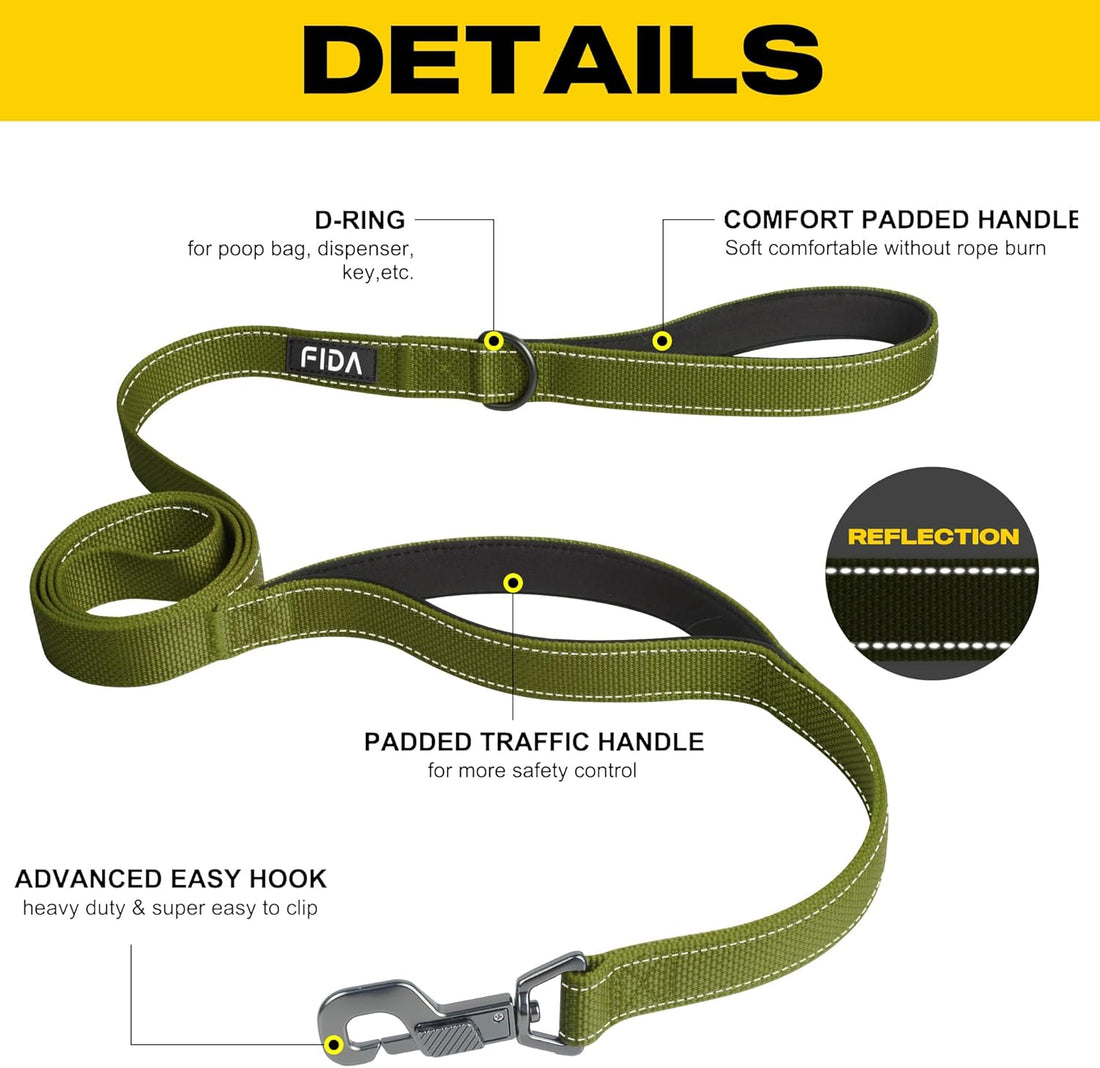 Fida Heavy Duty Dog Leash for Medium Large Dogs, 4 FT