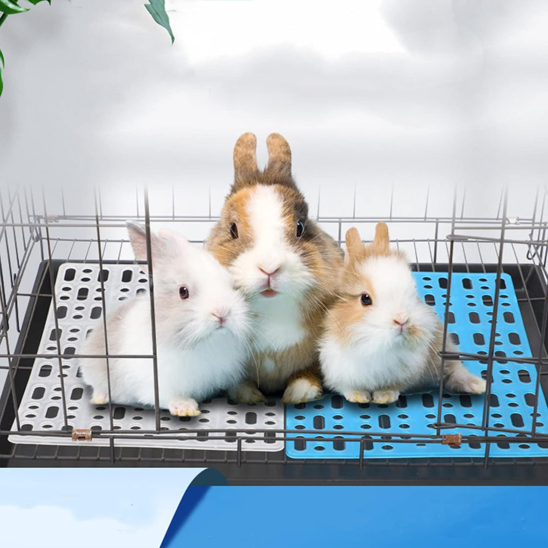 Lyellfe 12 Pack Plastic Rabbit Cage Mat with Snap Joint
