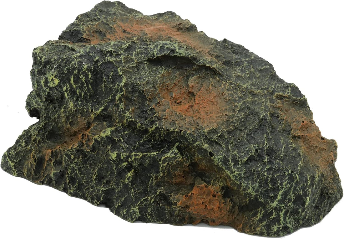 JIHAQUA Reptile Rock Hide Cave Aquarium Habitat Decor Tortoise Hideout