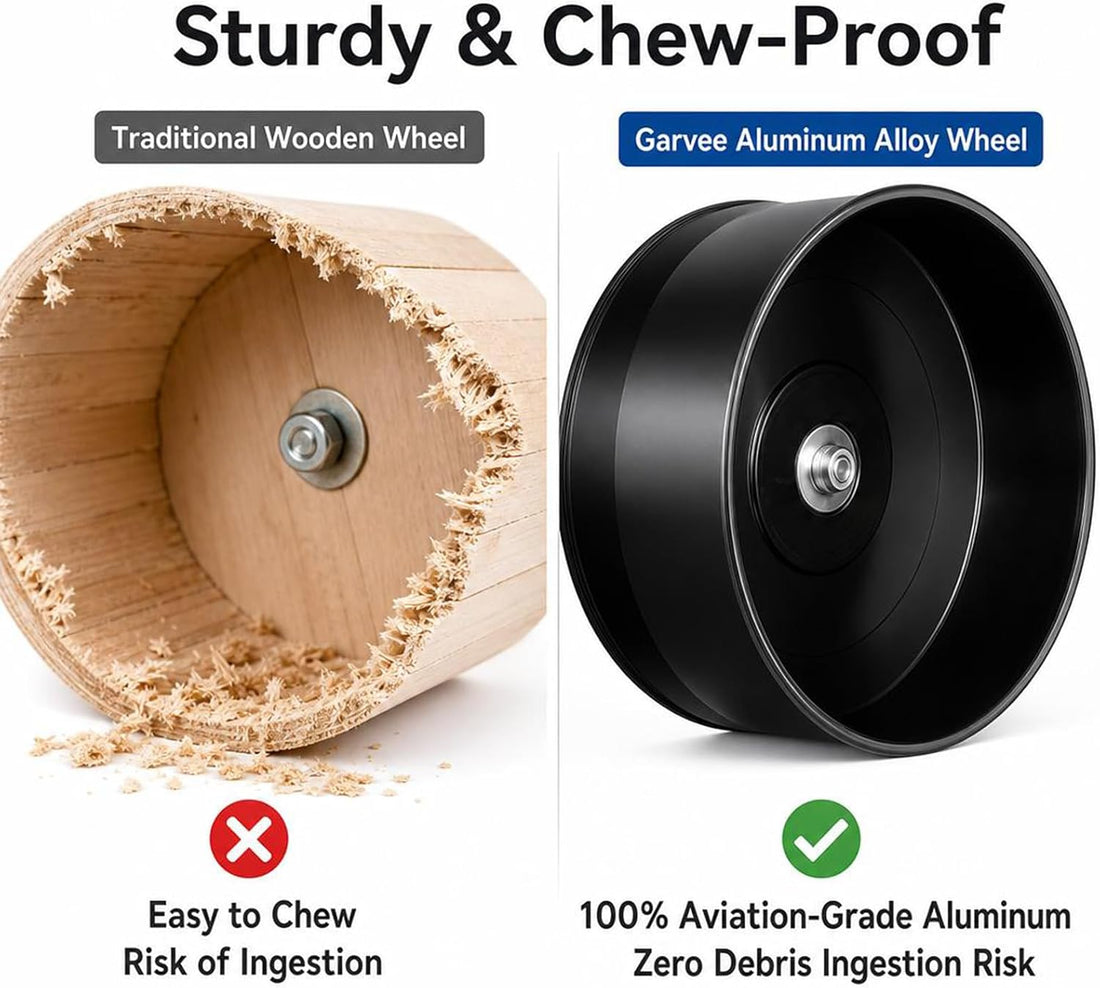 Garvee 15" Aluminum Alloy Silent Chinchilla Exercise Wheel
