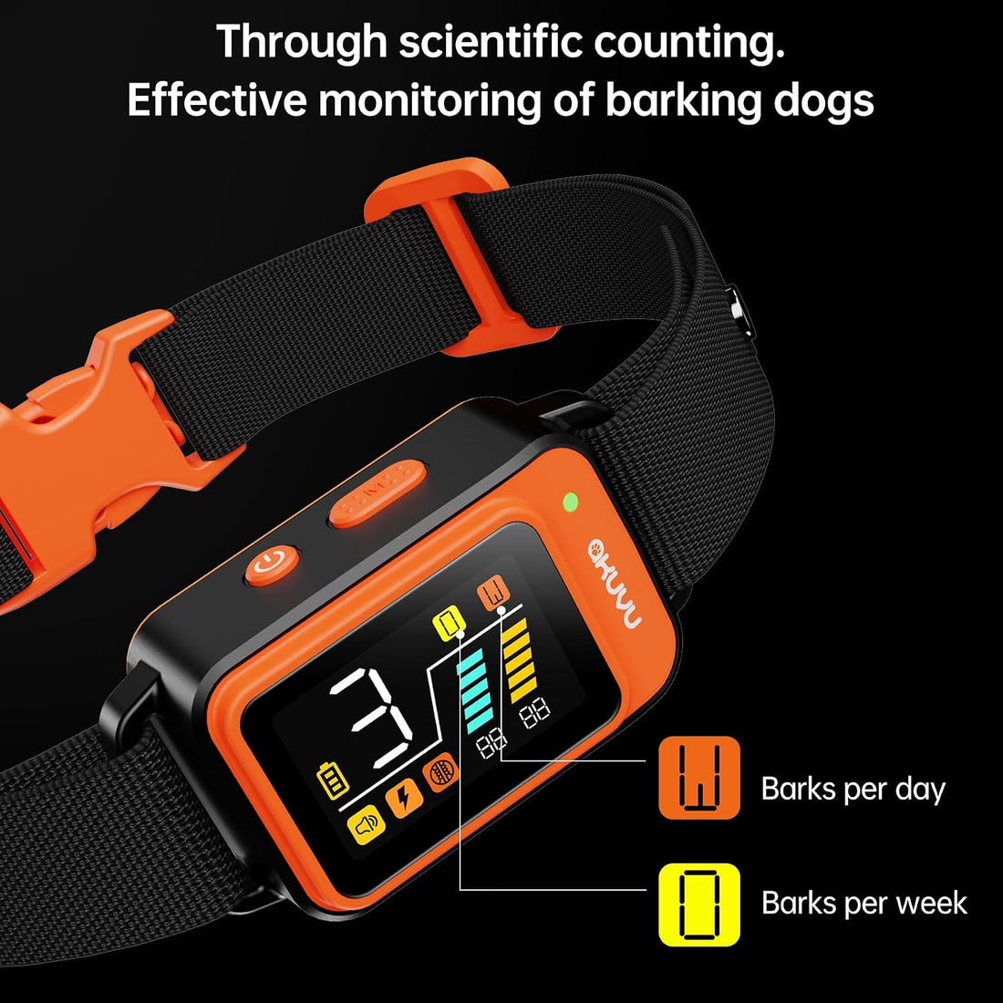 Dog Bark Collar-Rechargeable Smart Barking Collar- Anti Bark Training