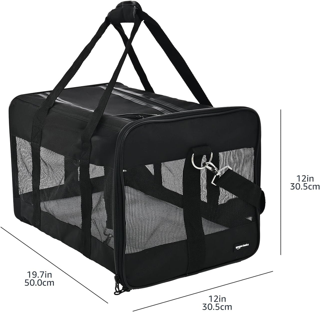 Airline Approved Soft-Sided Mesh Pet Travel Carrier with Shoulder