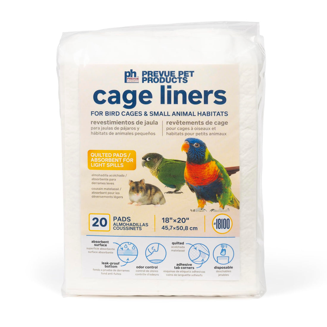 Prevue Pet Products Disposable Cage Liners for Birds and Small Animals
