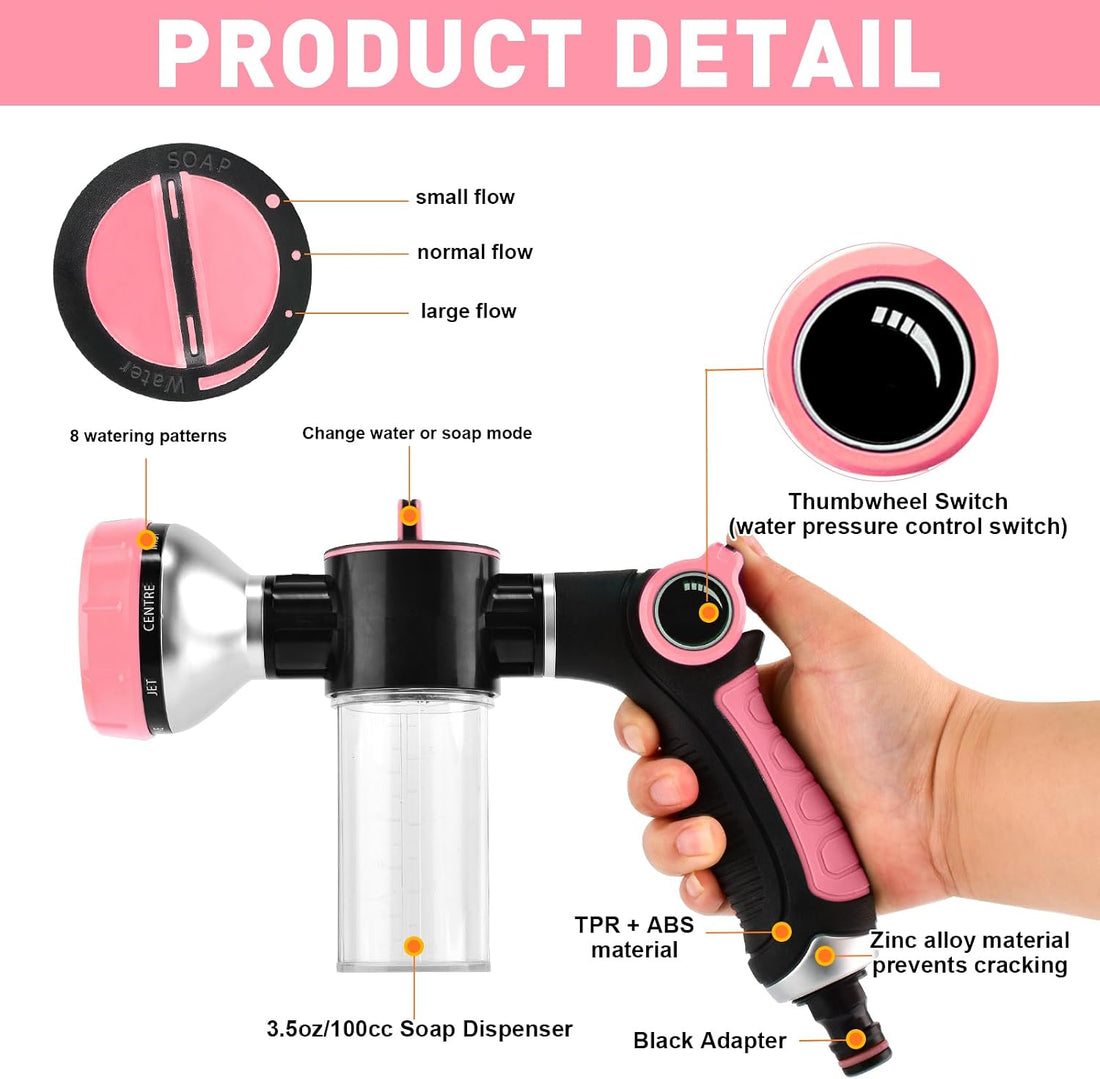 Dog Shower Attachment with 6.6FT Shower Hose