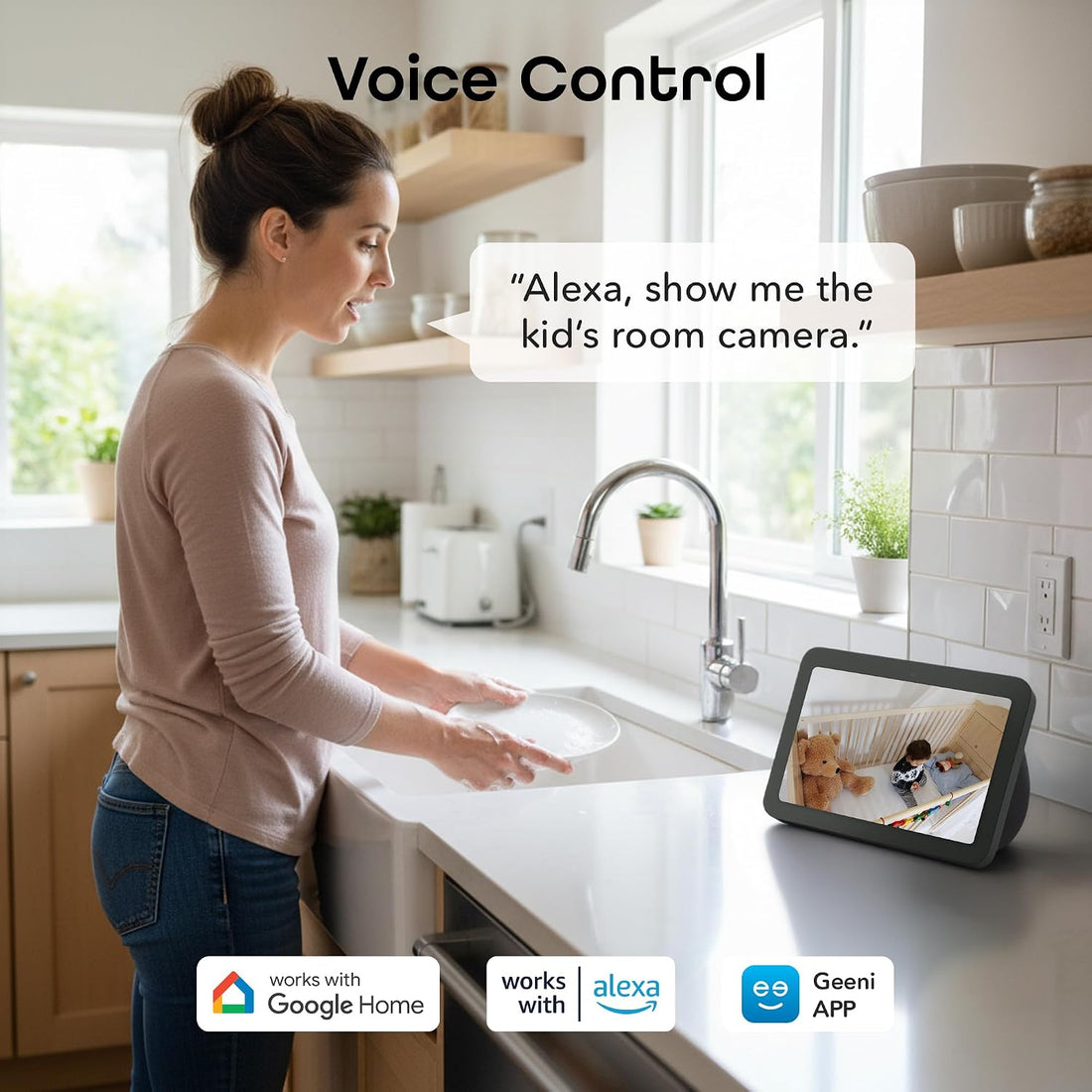 Geeni Scope Ultra 2K 360° Smart Indoor Camera, 1440p HD Auto-Tracking