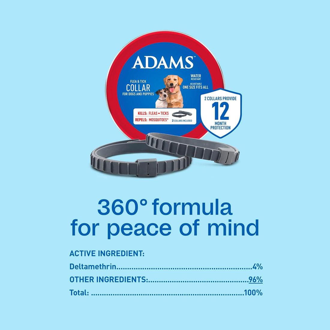 ADAMS Flea & Tick Collar for Dogs & Puppies, Kills Fleas & Ticks