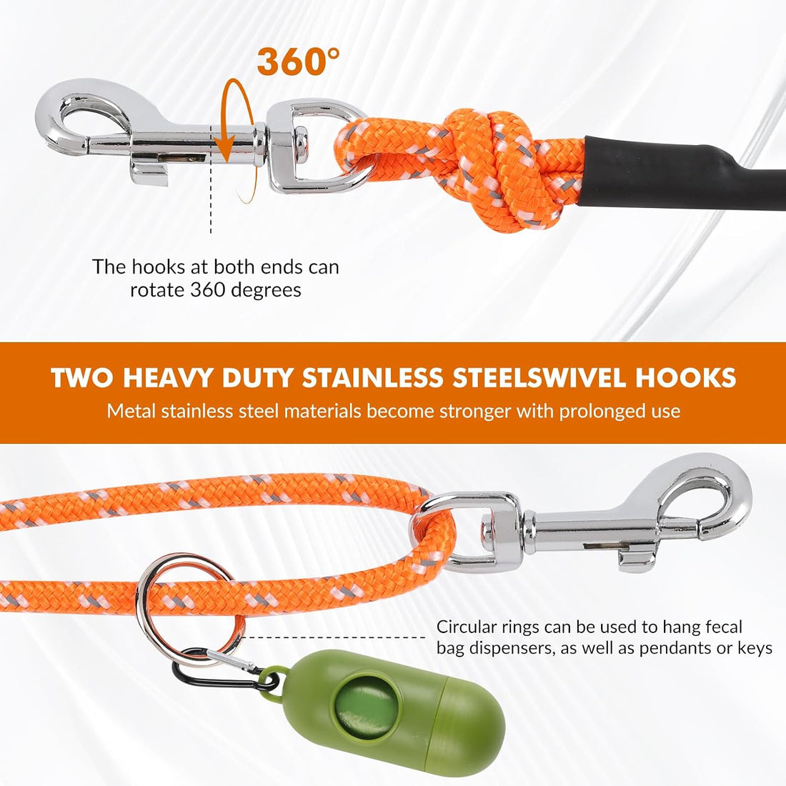 30FT Reflective Cat Leash,Escape Proof Long Training Lead for Cats