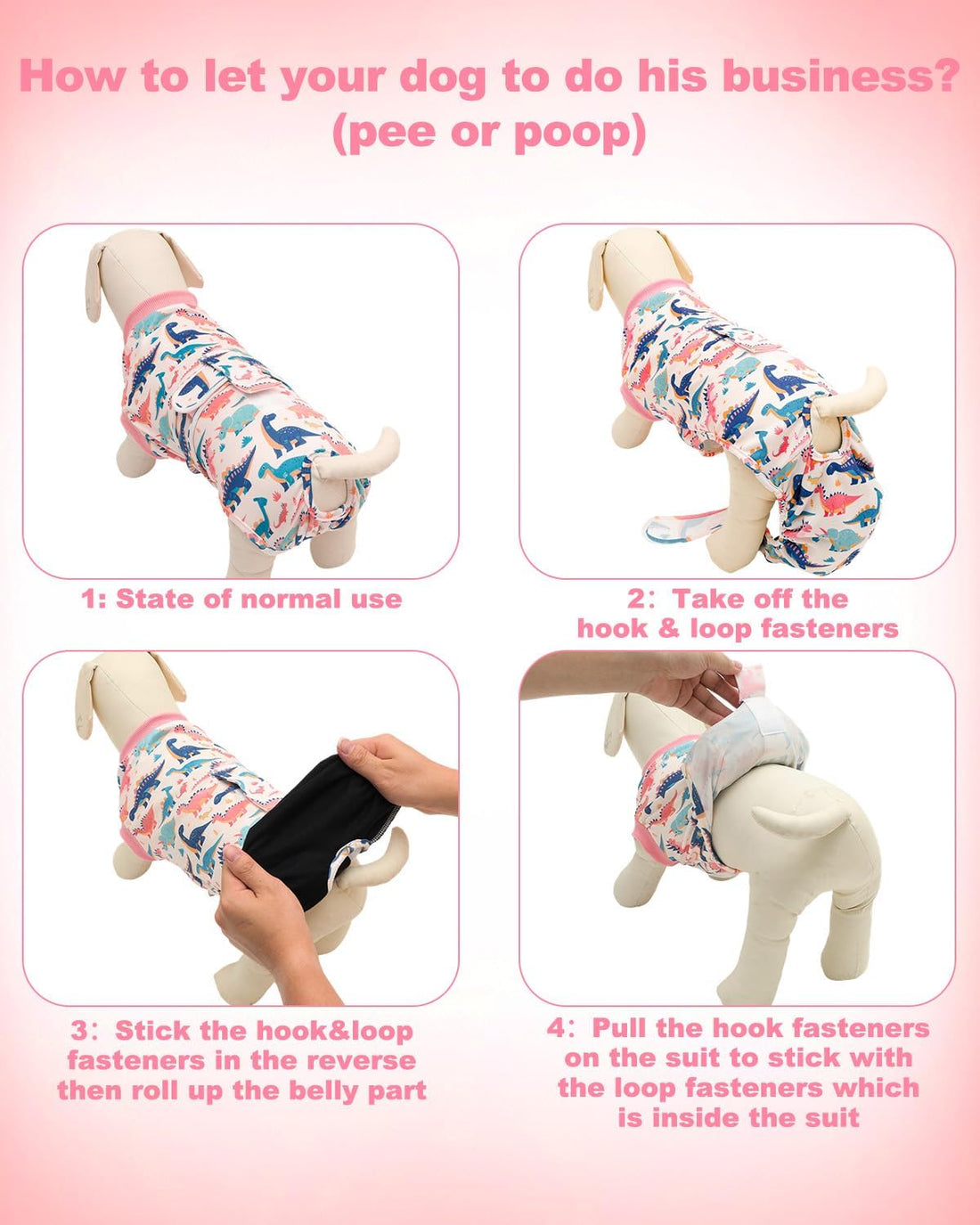 CuteBone Dinosaur Pet Surgery Recovery Suit for Small Medium Dogs Cats