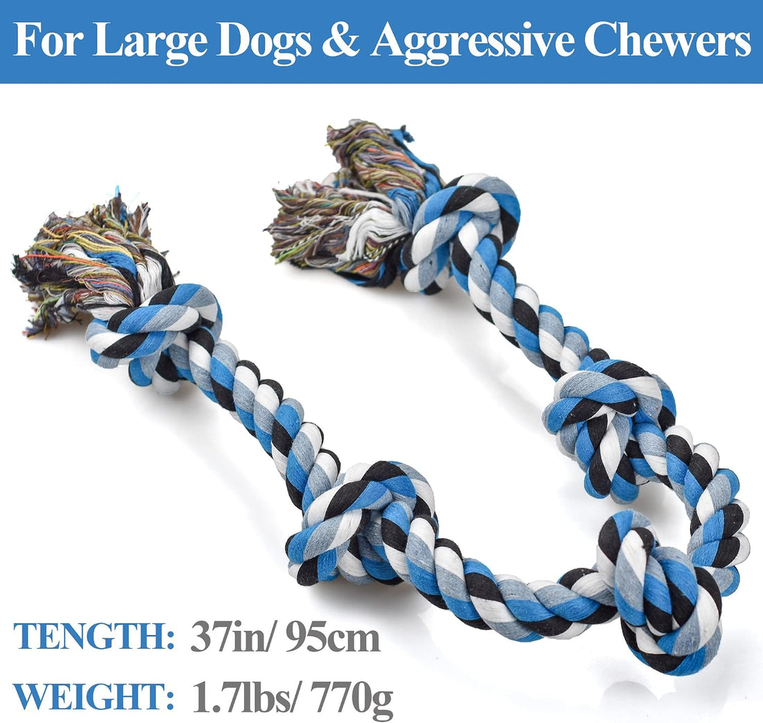 LECHONG Dog Toys for Aggressive Chewers Tough Rope Chew Toys