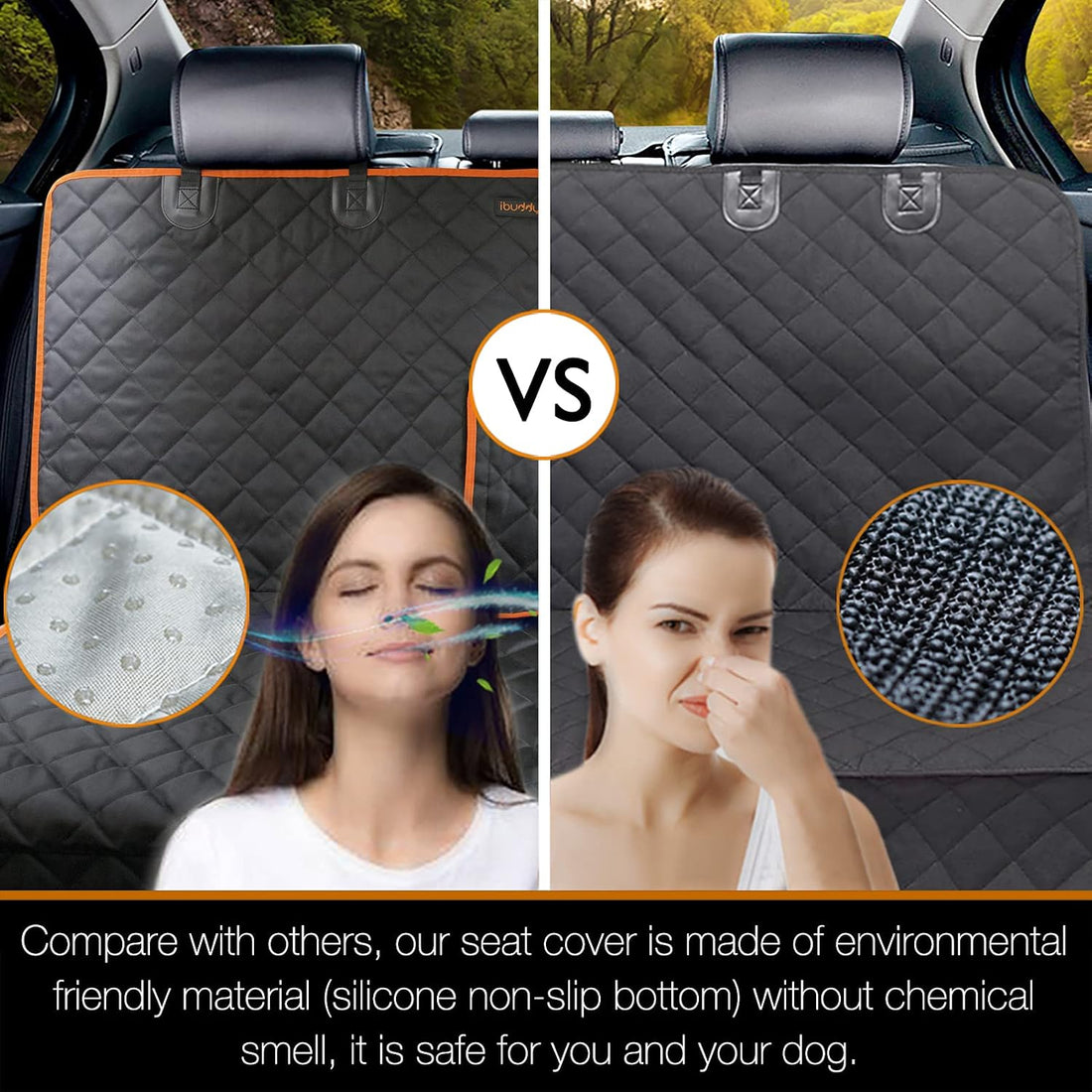 iBuddy Dog Car Seat Cover for Back Seat of Trucks Ford
