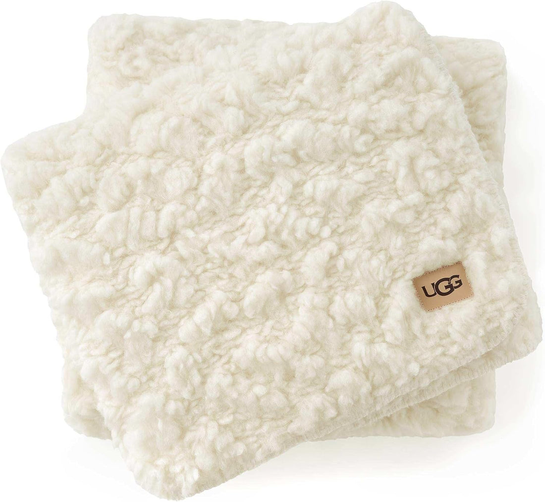 UGG Shira Pet Throw, Reversible, 50" x 40", White (Snow)
