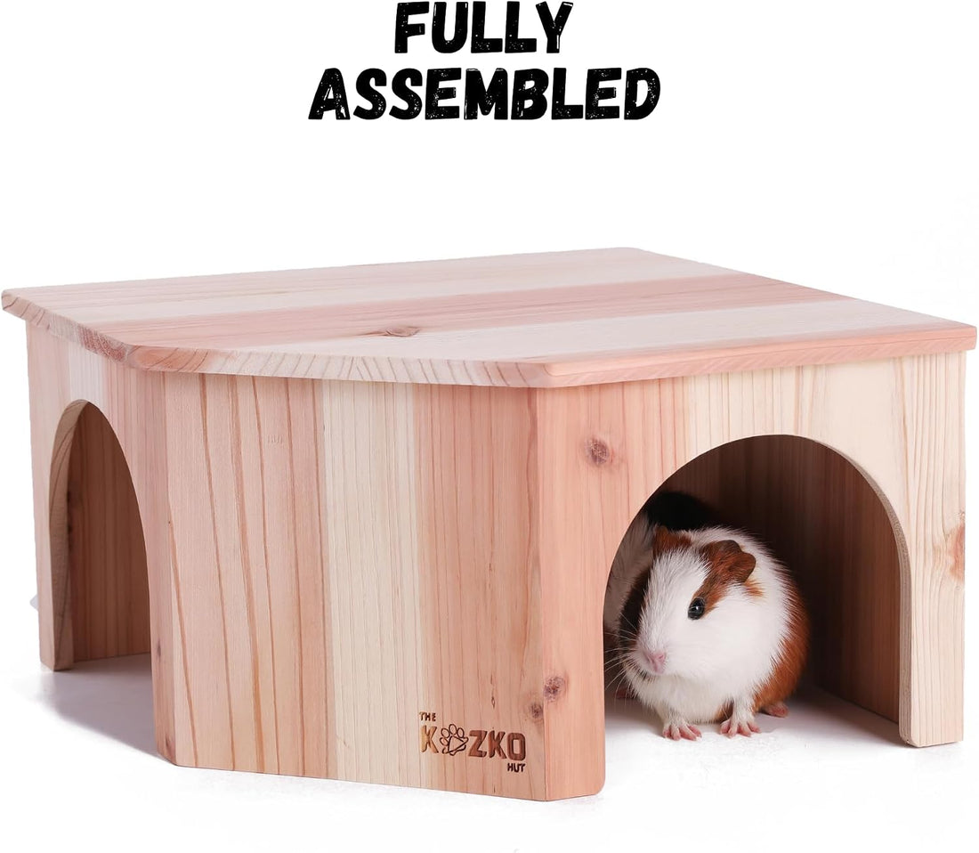 Wooden Guinea Pig Corner Hideout - Hidey for Chinchilla
