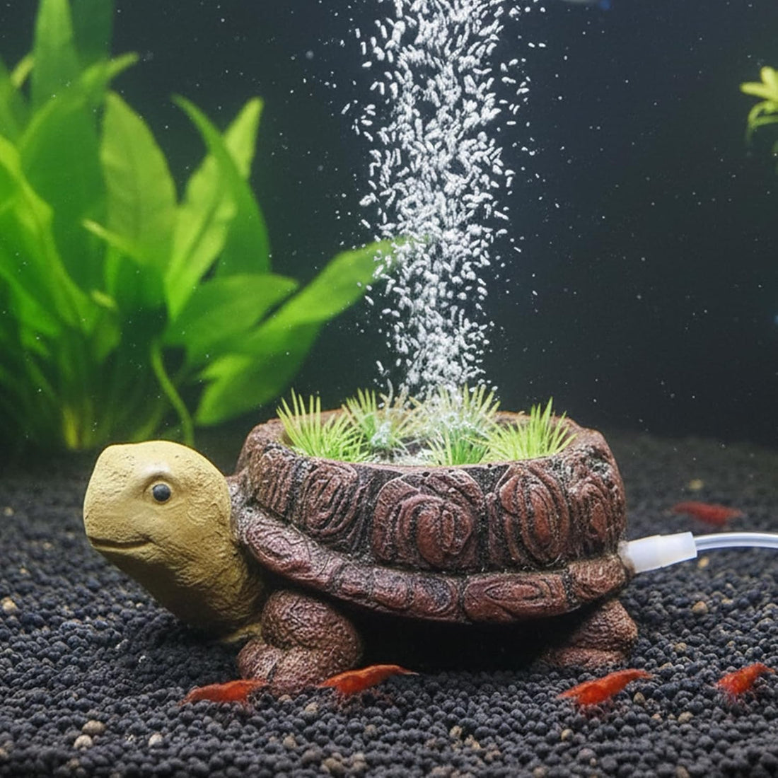LIYAOLI Turtle Tank Bubbler Decor, Aquarium Air Stone with Tubing