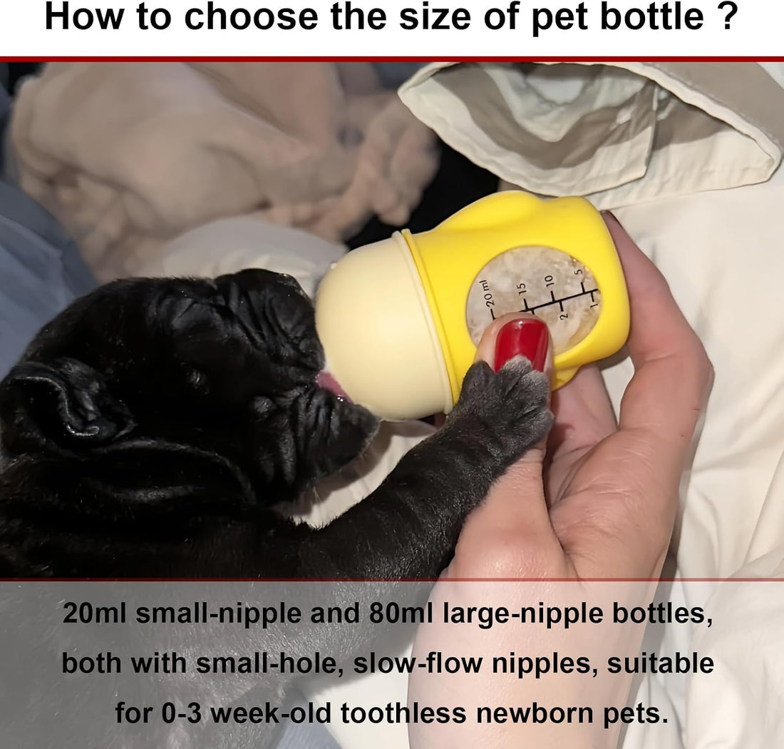 Pet Nursing Bottle, Yellow Animal Feeding Bottles with Soft Silicone