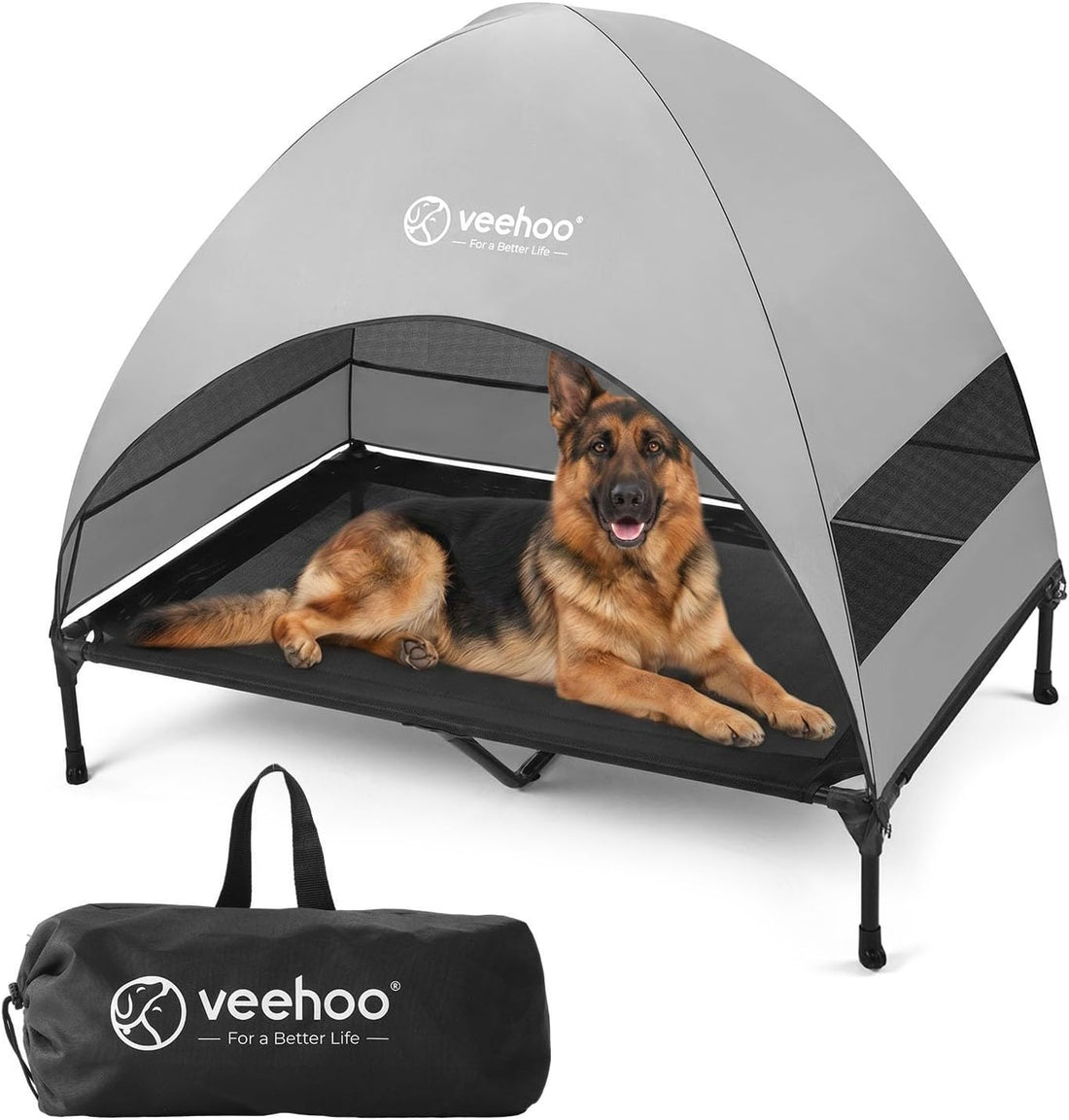Veehoo Outdoor Dog Bed with Canopy