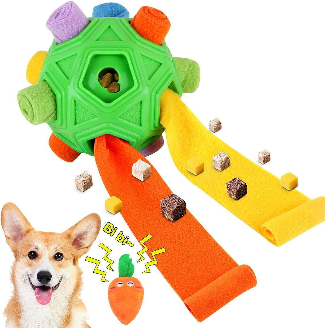 Dog Snuffle Ball-Interactive Puzzle Dog Toys Encourage Natural
