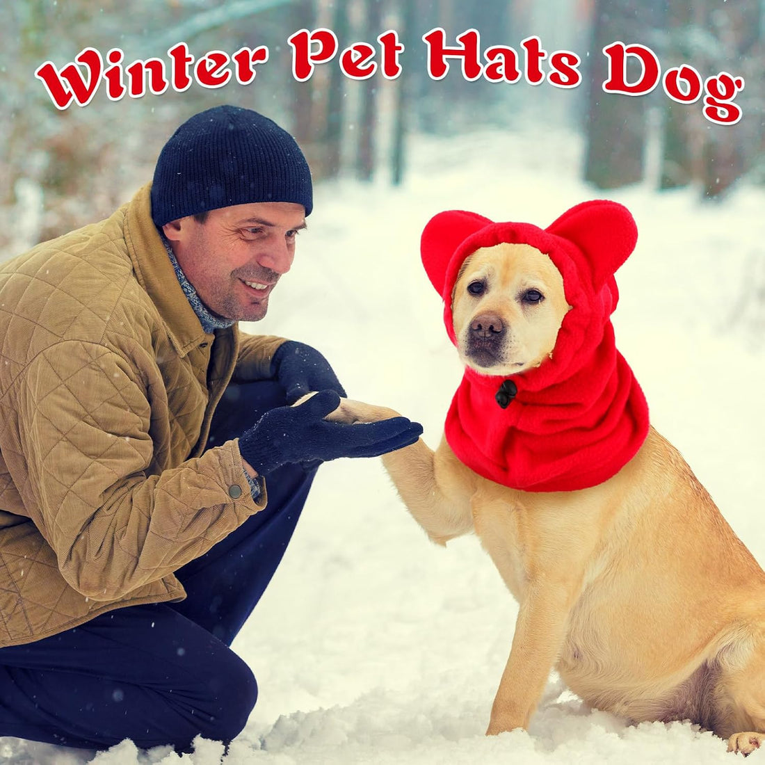 Clysee Winter Dog Hats Quiet Ears for Dogs Ear Muffs Pet Neck Warmer