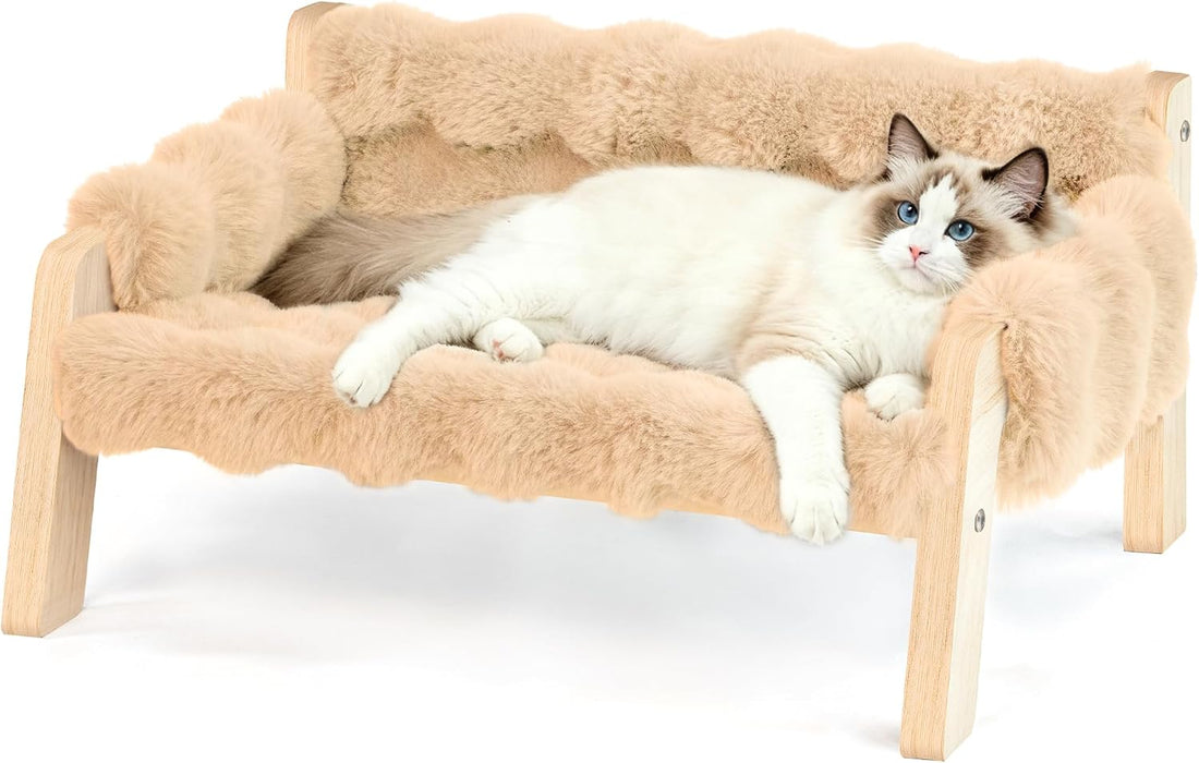FAMIDGE Elevated Cat Couch Bed for Indoor Cats