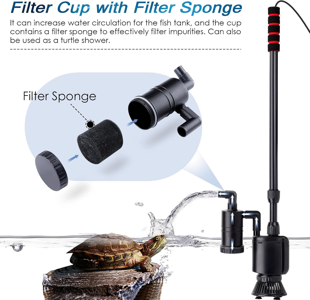 AQQA 6-in-1 Electric Aquarium Gravel Cleaner