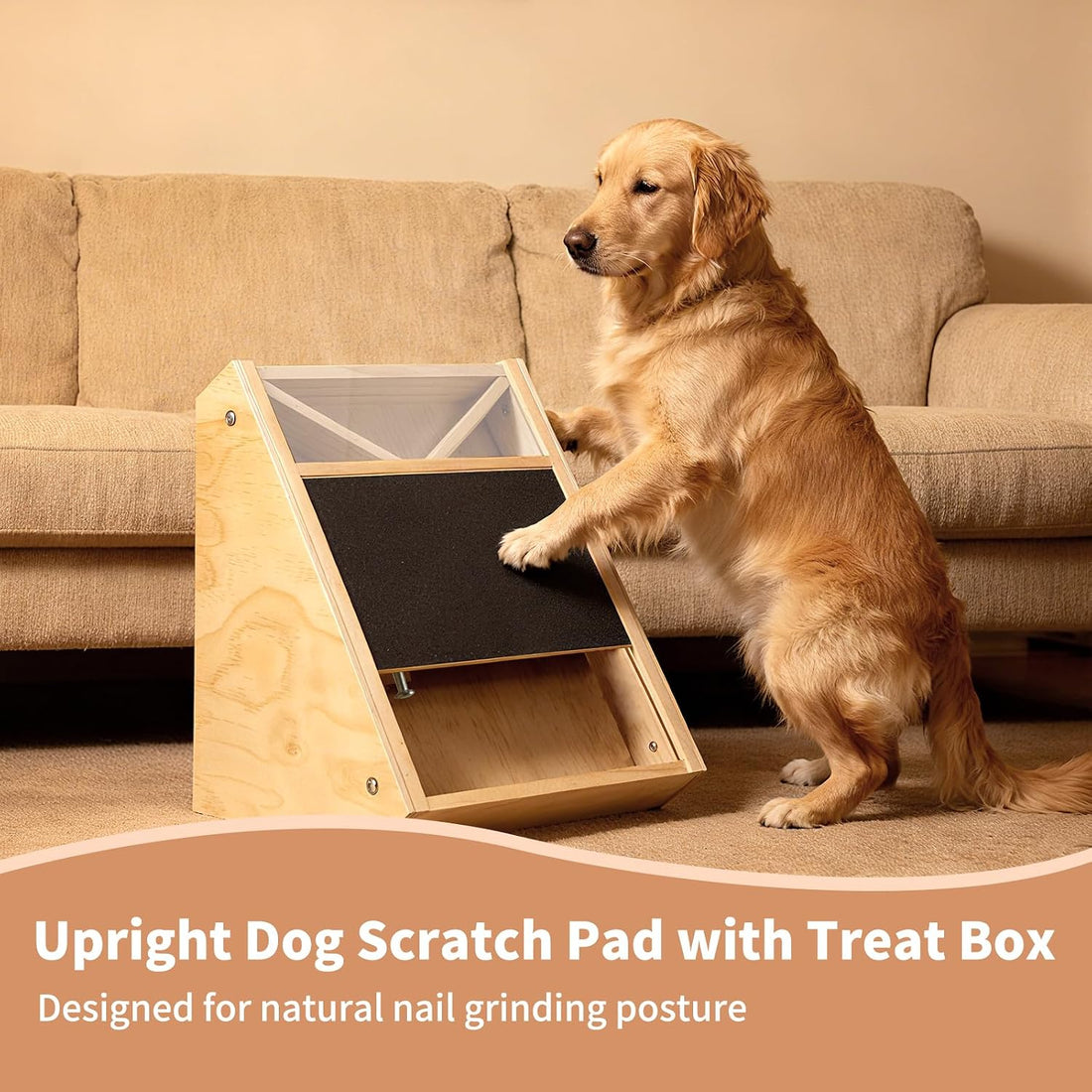 Dog Nail Scratch Board with Treat (Oakwood)