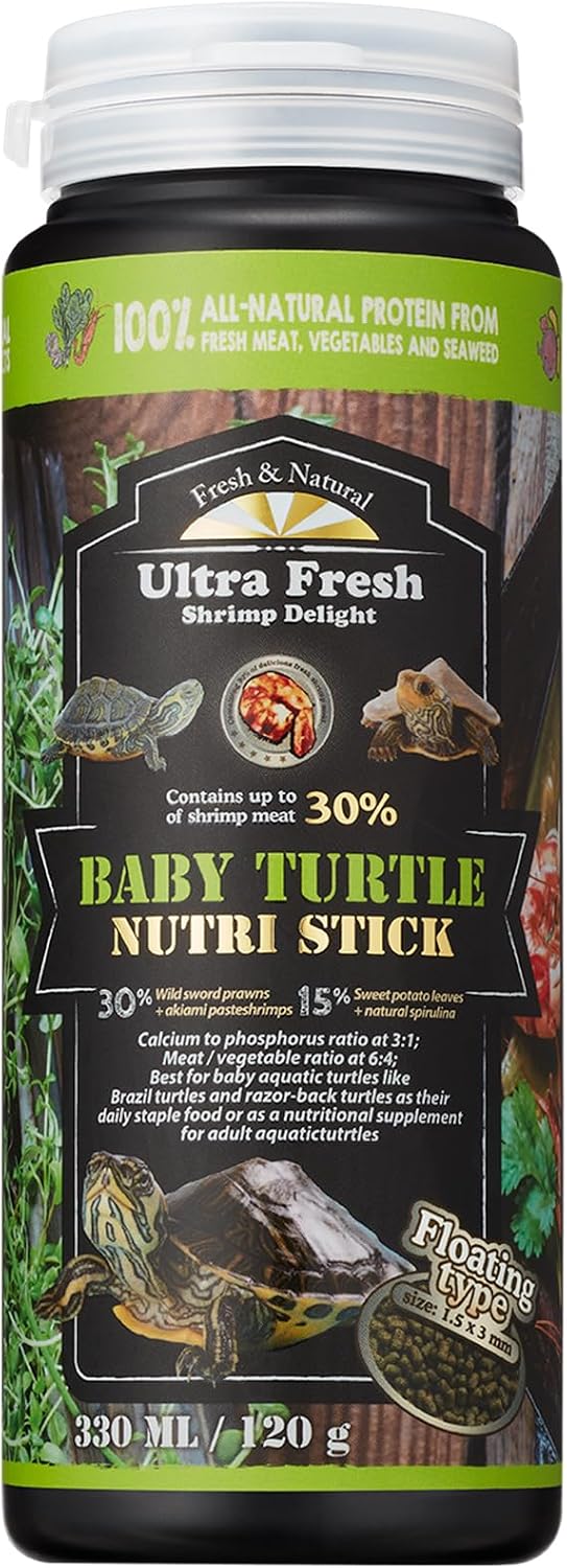 Ultra Fresh Floating Baby Turtle Food, All Natural Ingredients