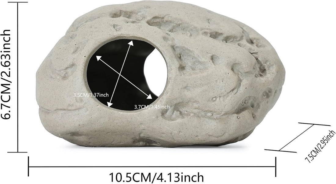 ALEGI Aquarium Rock Smooth Cave Decor for Shrimp Cichlid Hiding