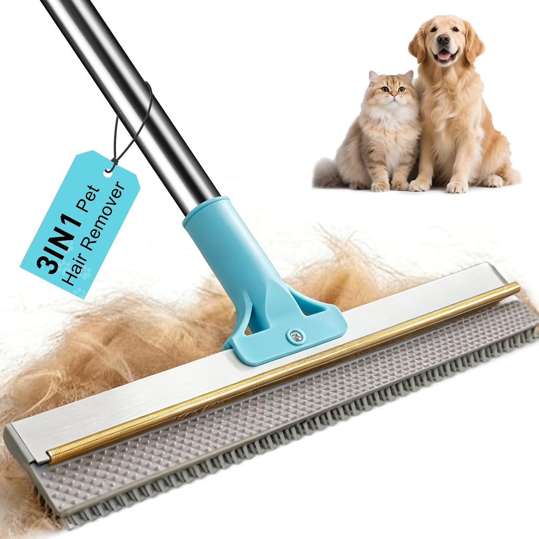 Vivifying Carpet Rake Pet Hair Remover Set