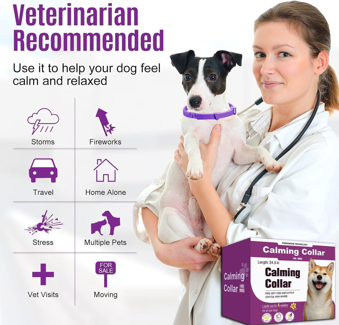 Calming Collars for Dogs, 4 Pack, 60-Day Pheromone Support