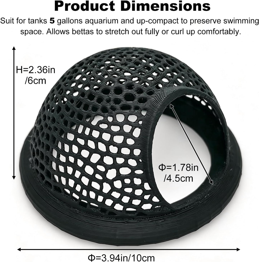 Floating Betta Hammock and Feeding Ring, Aquarium Beta Hideout, Cave
